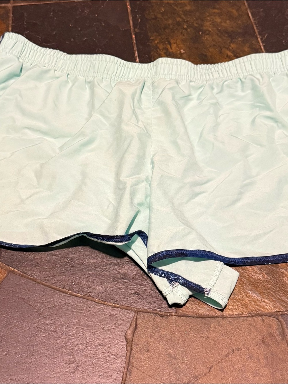 Under Armour Light Mint Athletic Shorts with Navy Trim